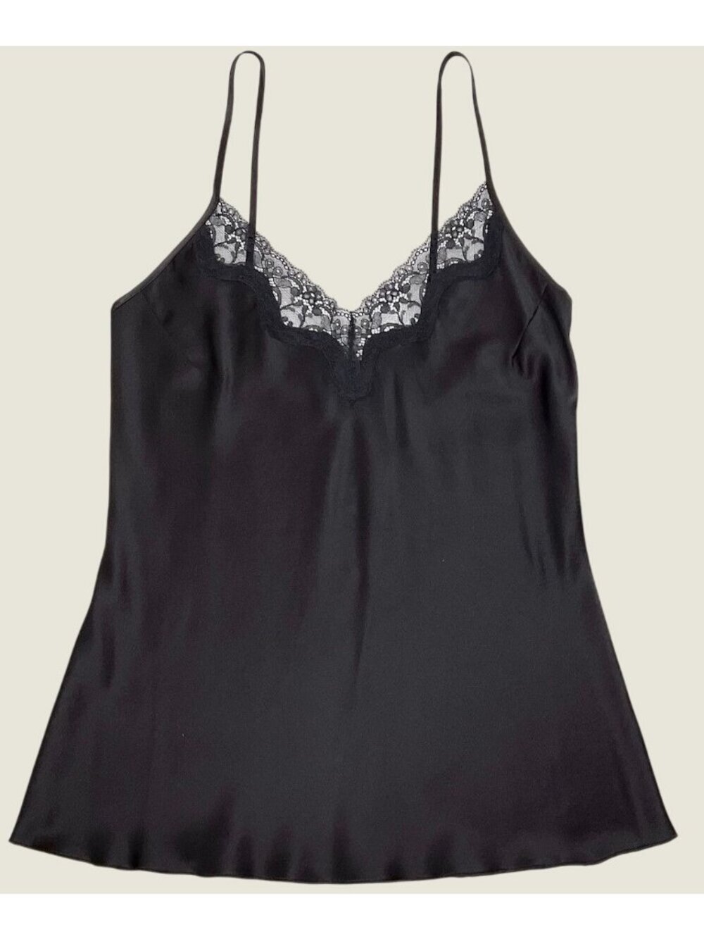 Samantha Chang CLASSIC SILK CAMI BLACK Small Display Model New No Tags
